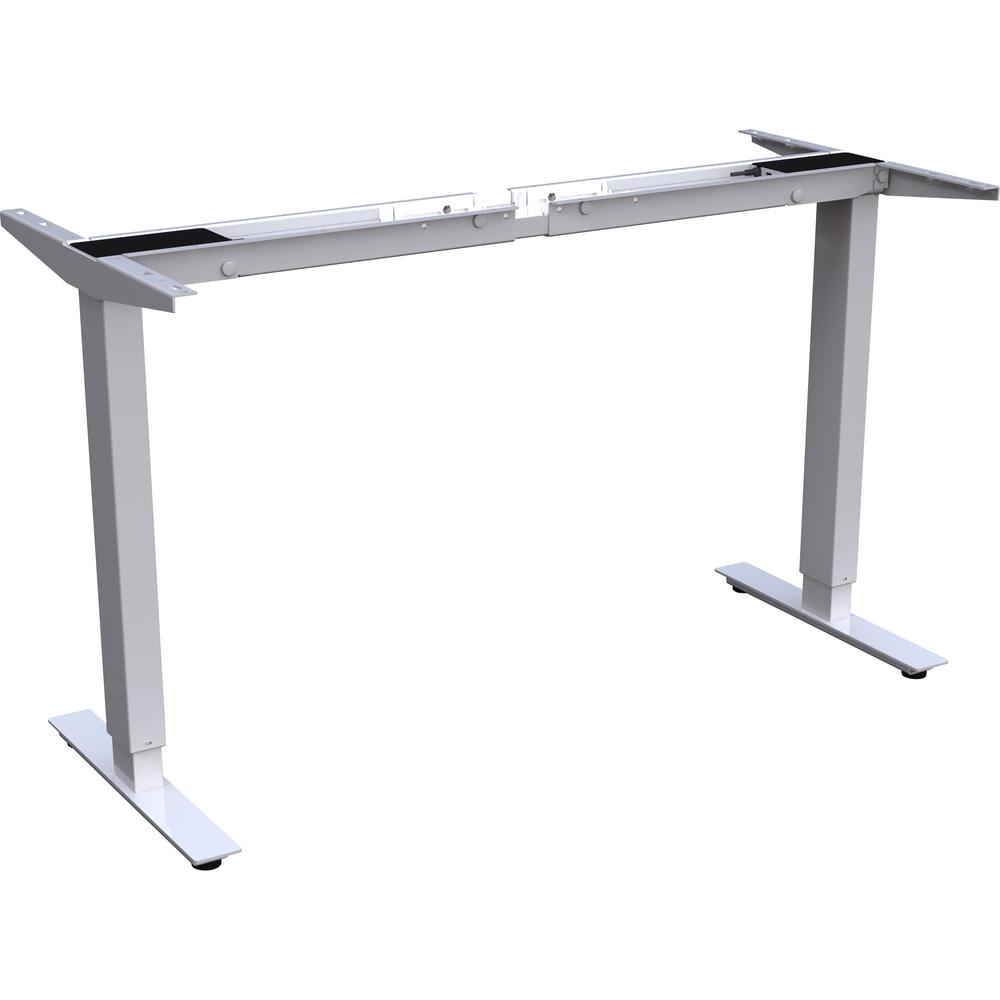 Lorell Quadro Workstation Sit-to-Stand 2-tier Base - Silver Base - 27.50" to 47" Adjustment - 47" Height - Assembly Required - 1 Each. The main picture.