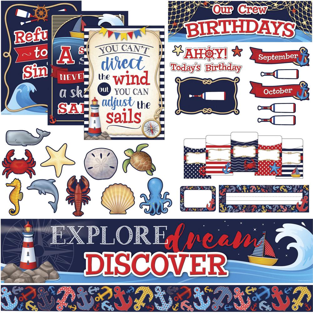 Teacher Created Resources Nautical Board Combo Set - Assorted - 1 / Set. The main picture.