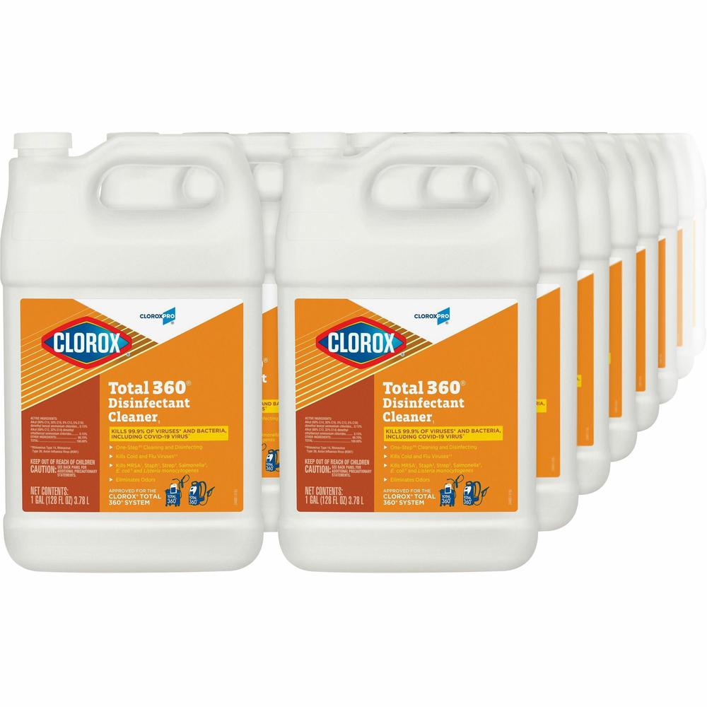 CloroxPro Total 360 Disinfectant Cleaner - 128 fl oz (4 quart) - 72 / Bundle - Translucent. Picture 1