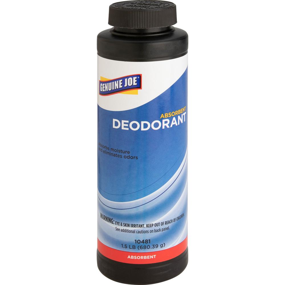 Genuine Joe Deodorizing Absorbent - 24 oz (1.50 lb) - 1 Bottle - Easy to Use, Absorbent, Caustic-free, Deodorant, Deodorize, Non-corrosive, No-mess, Non-hazardous - Light Brown. Picture 1