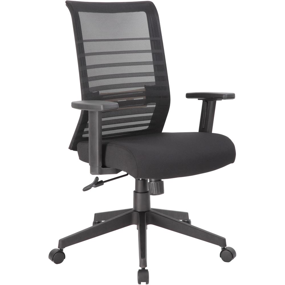 Boss Mesh Task Chair - Black Seat - Black Mesh Back - Black Frame - 5-star Base - 1 Each. Picture 1