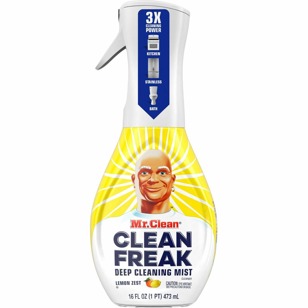 Mr. Clean Deep Cleaning Mist - 16 fl oz (0.5 quart) - Lemon Zest Scent - 6 / Carton - Easy to Use, Disinfectant, Deodorize, Phosphate-free - Multi. Picture 1