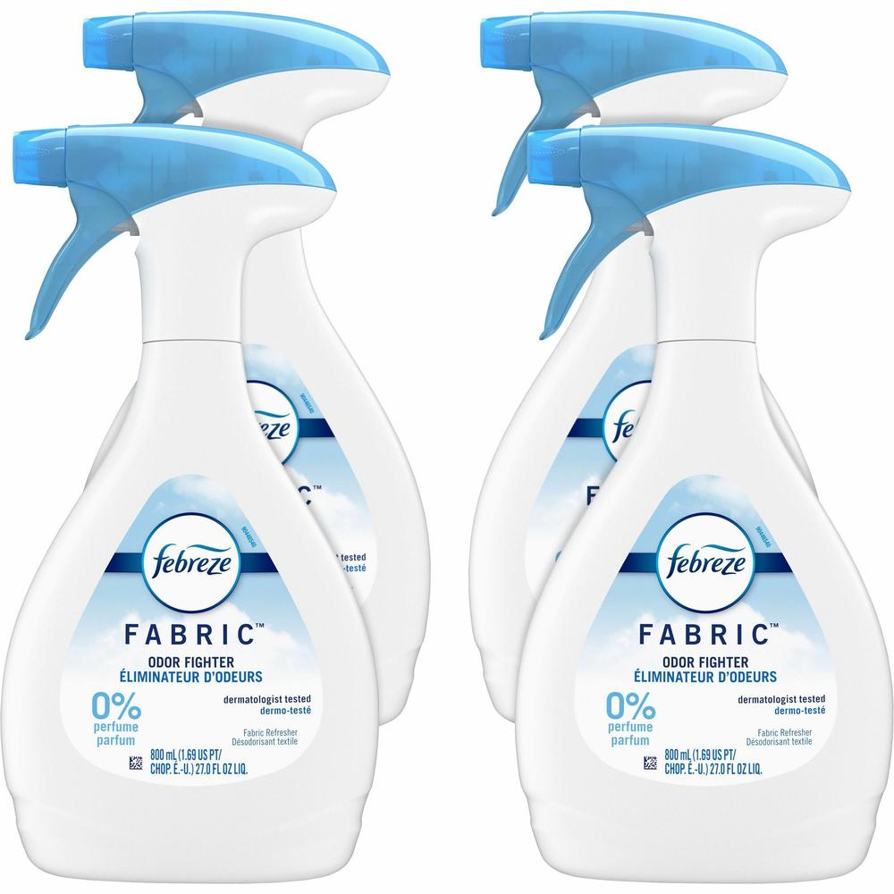 Febreze Free Fabric Refresher - For Fabric, Upholstery, Carpet, Clothing, Bedding - Spray - 27 fl oz (0.8 quart) - 4 / Carton - Scent-free, Deodorize, Easy to Use - Clear. Picture 1