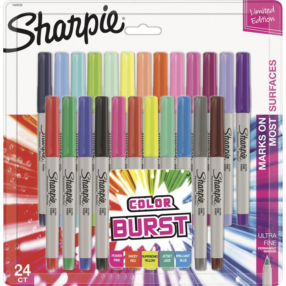 Sharpie Color Burst Ultra Fine Markers - Ultra Fine Marker Point - 24 / Pack. Picture 1