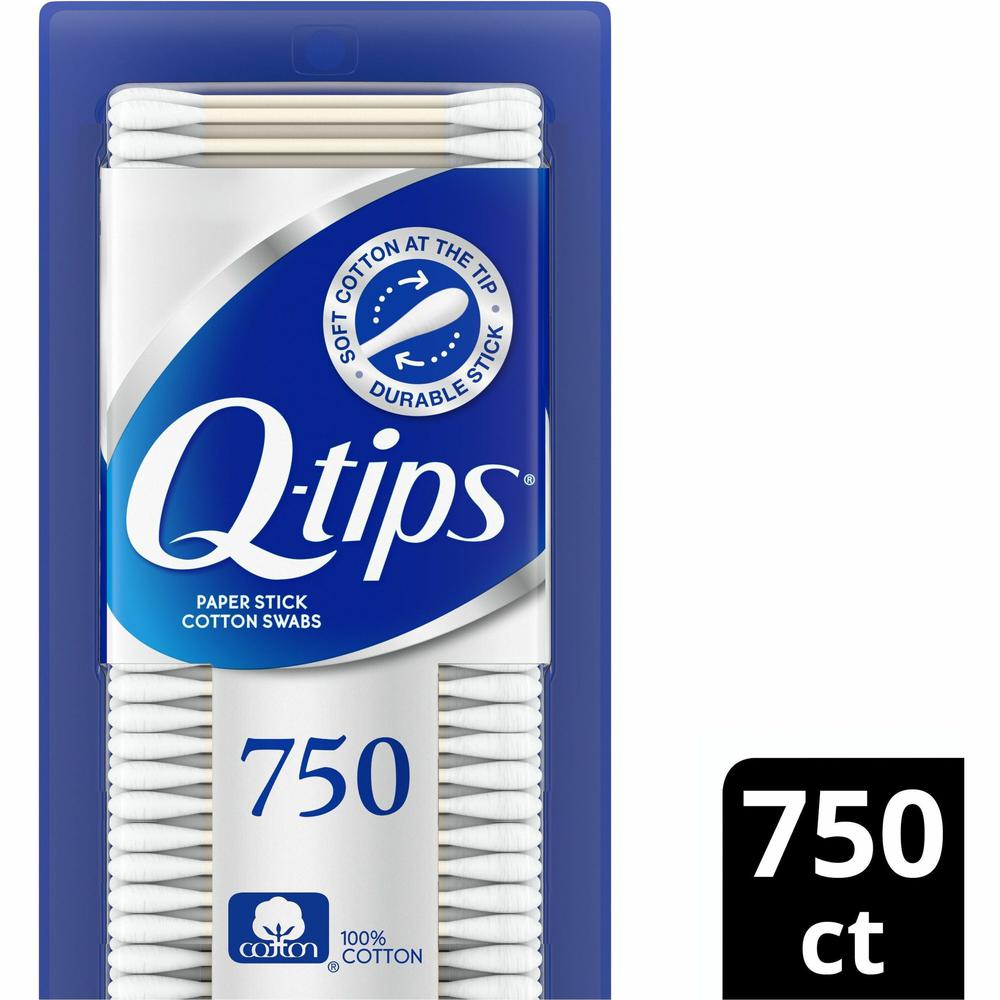 Q-tips Cotton Swabs - 1 / Pack - White - Cotton. Picture 1