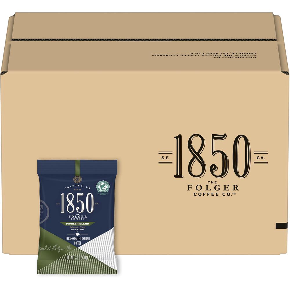 Folgers&reg; 1850 Pioneer Blend Decaf Coffee - 2.5 oz - 24 / Carton. Picture 1
