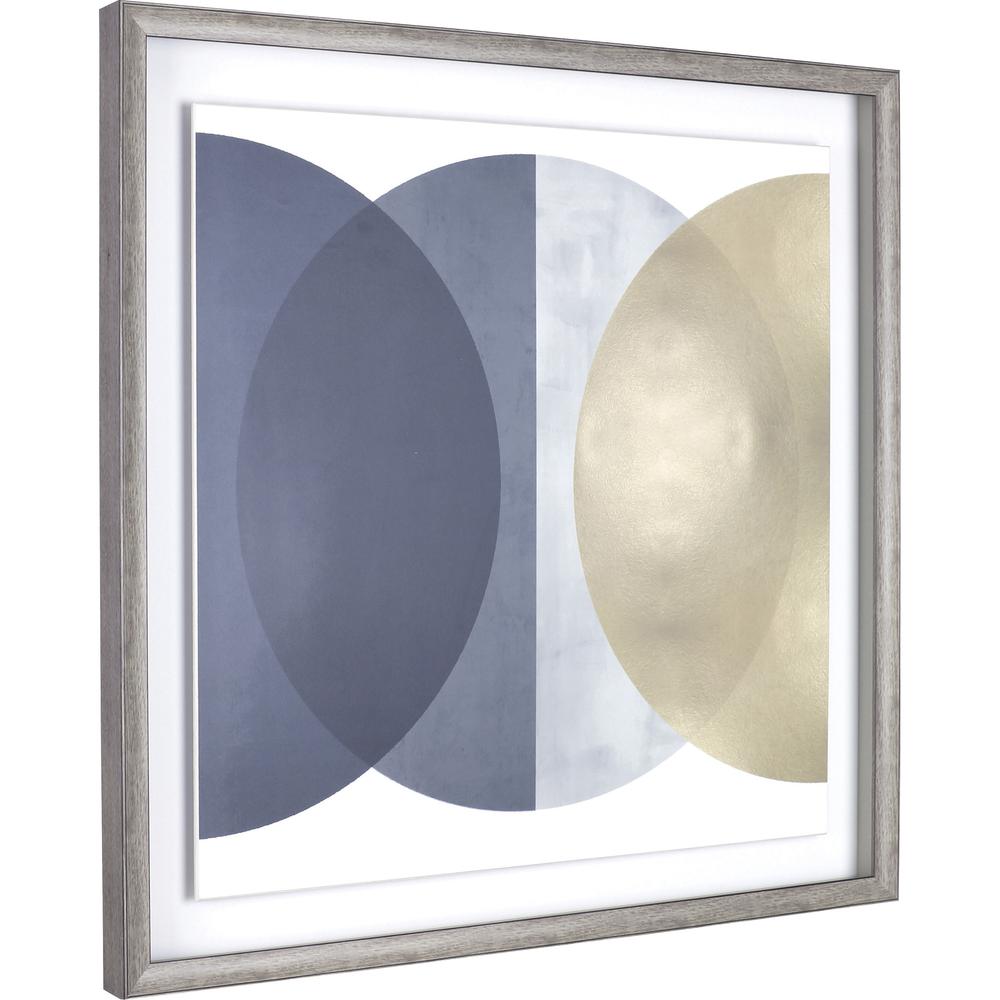 Lorell Circle I Framed Abstract Art - 29.25" x 29.25" Frame Size - 1 Each - Gray, Yellow. Picture 1