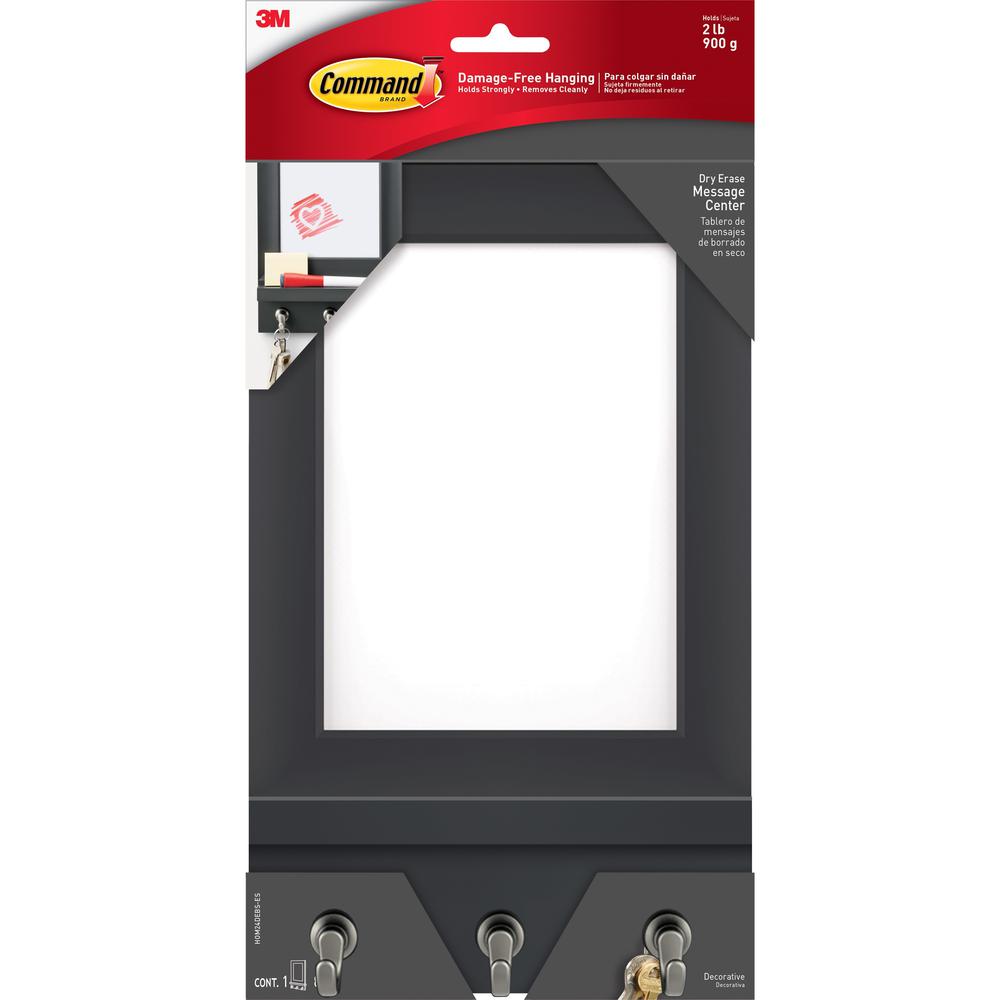 Command Dry-Erase Message Center - 11.2" Height x 6.8" Width x 1.5" Depth - Slate - 1 Each. Picture 1