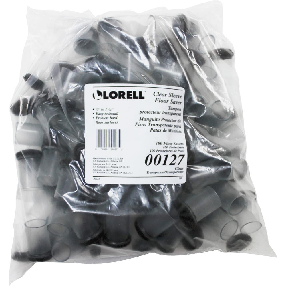 Lorell Sleeve Floor Protectors - Clear, Transparent - 100/Bag. Picture 1
