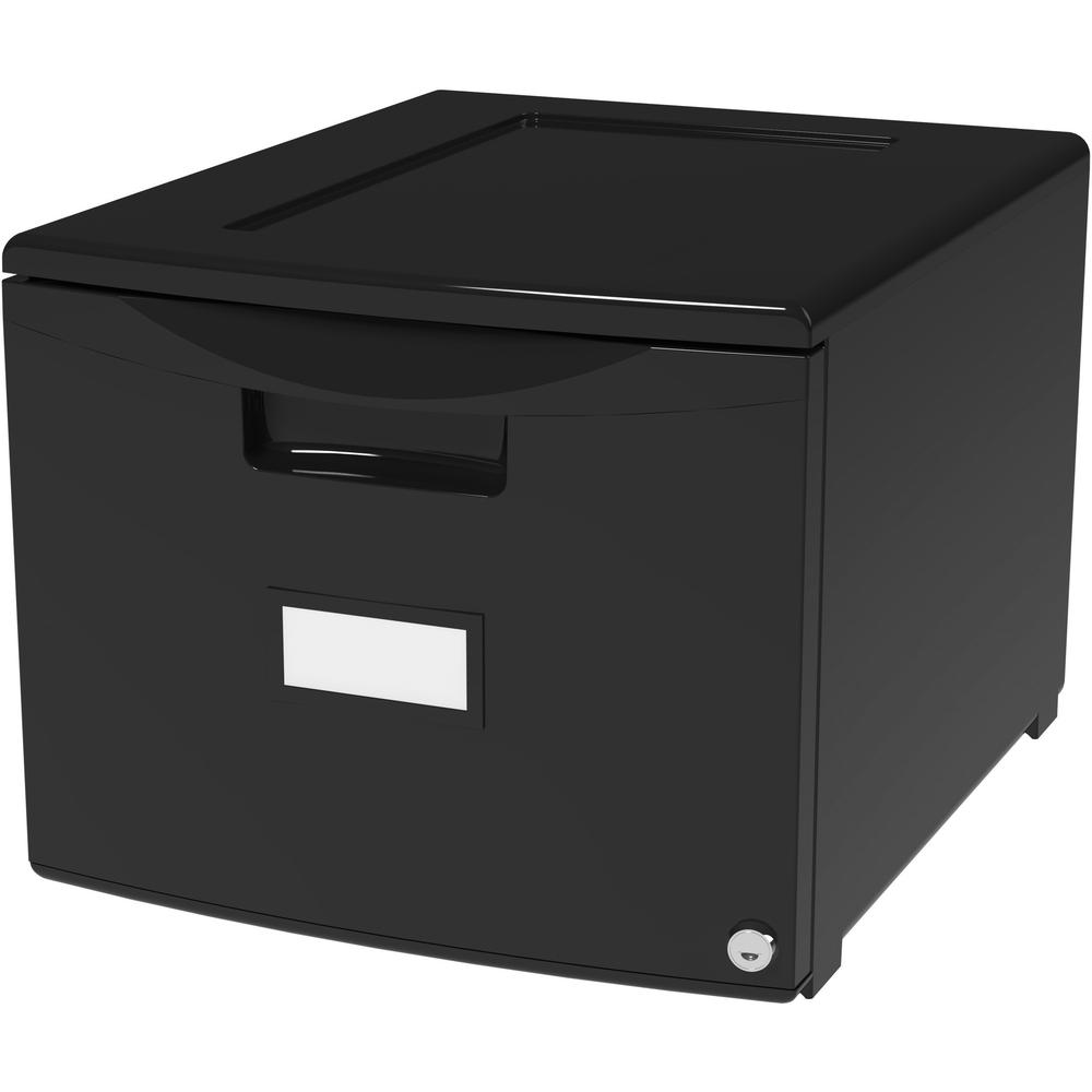 Storex 18" Stackable File Drawer - 18.3" x 14.8" x 12.8" - 1 x Drawer(s) for File - Stackable, Lightweight, Durable, Moisture Resistant, Rust Resistant, Scratch Resistant, Dent Resistant, Locking Draw. Picture 1