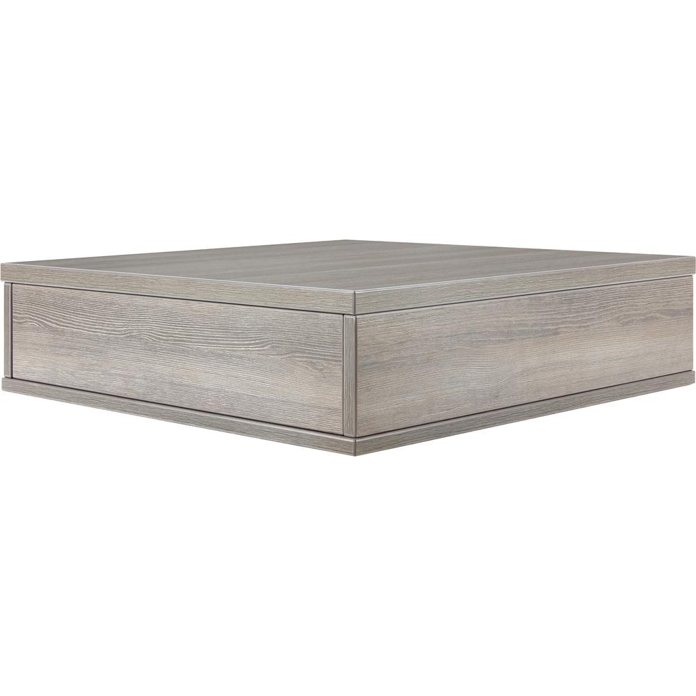 Lorell Contemporary Reception Collection Sectional Tabletop - 25.3" x 25.5"6.6" - Finish: Weathered Charcoal, Laminate. Picture 1
