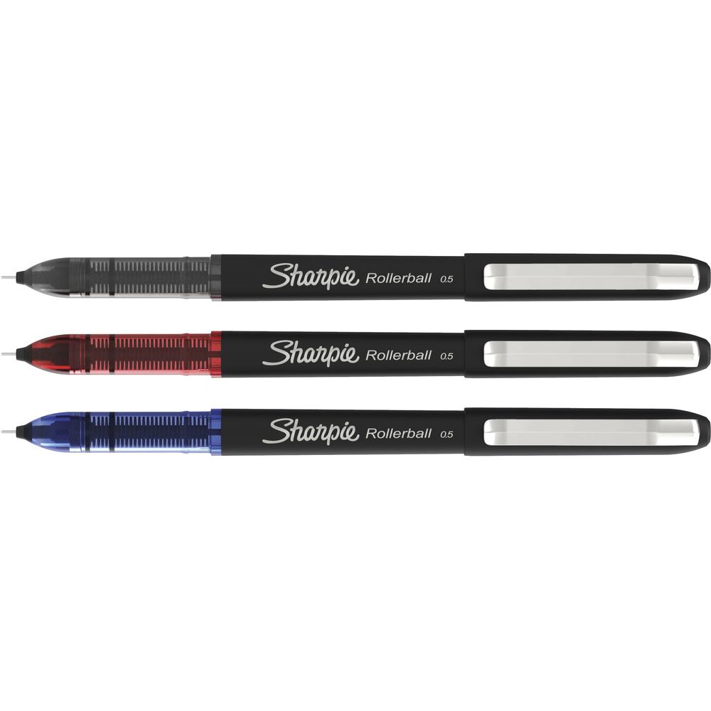 Sharpie Rollerball Pens - 0.5 mm Pen Point Size - 4 / Pack. Picture 1