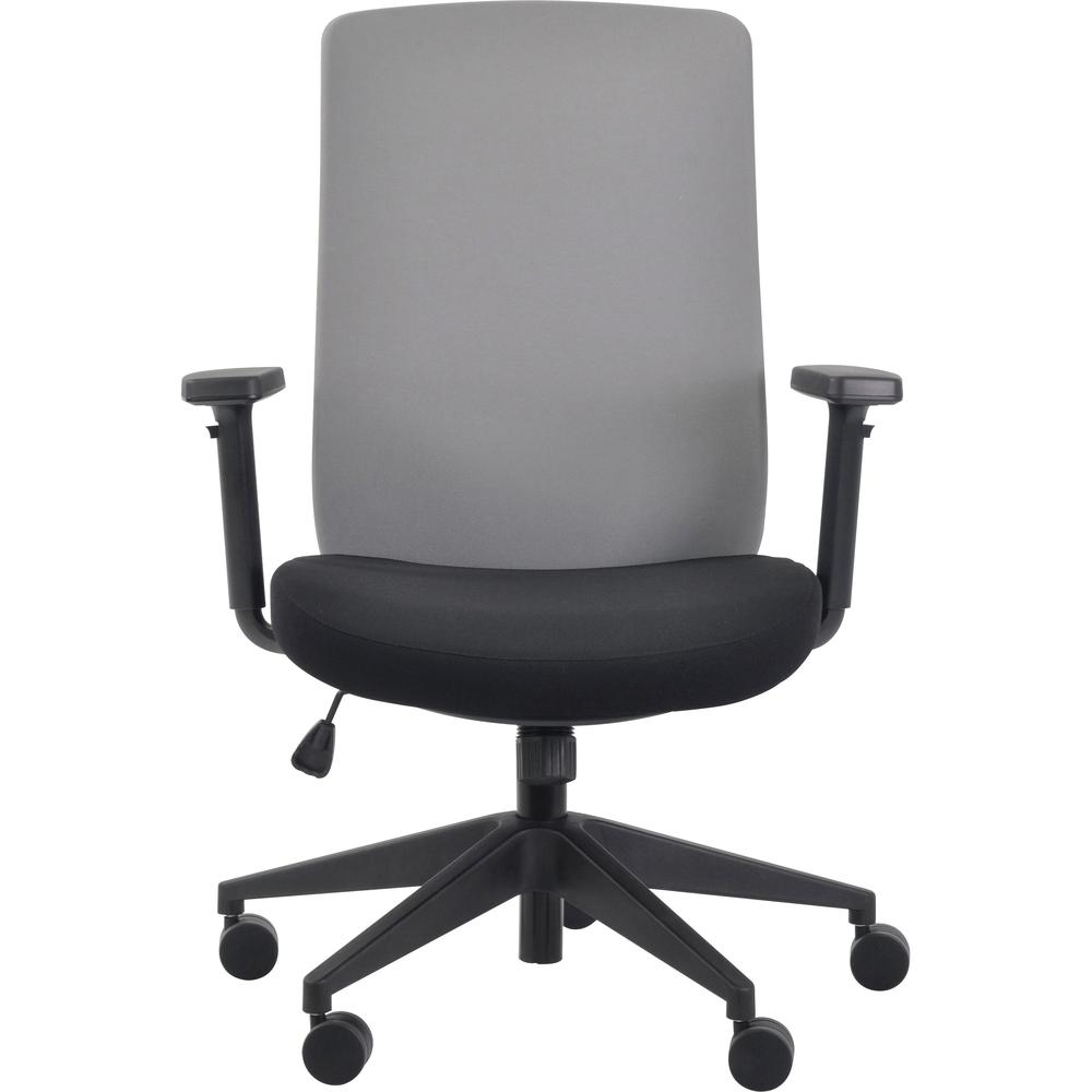 Eurotech Gene Fabric Seat/Back Executive Chair - Black Fabric Seat - Gray Fabric Back - 5-star Base - 1 Each. Picture 1