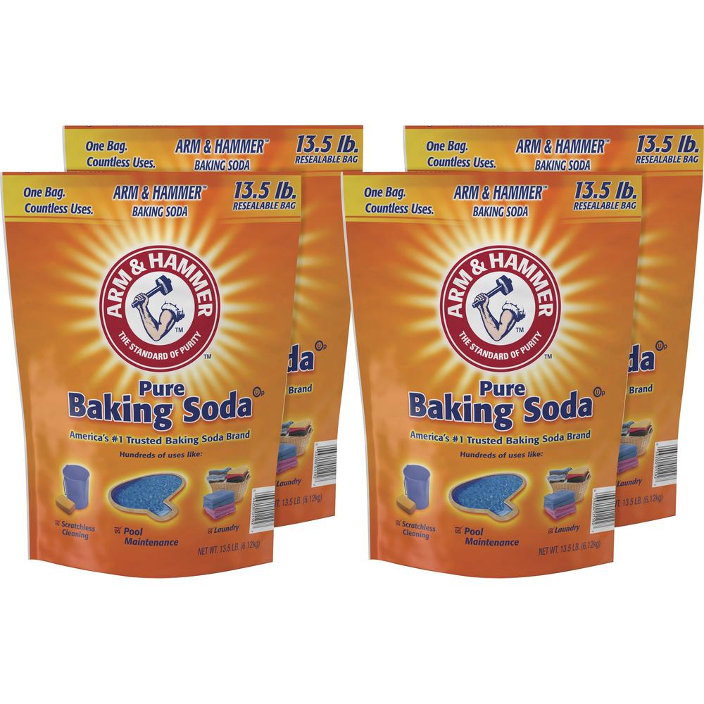 Arm & Hammer Pure Baking Soda Powder 216 oz (13.50 lb) 4 / Box