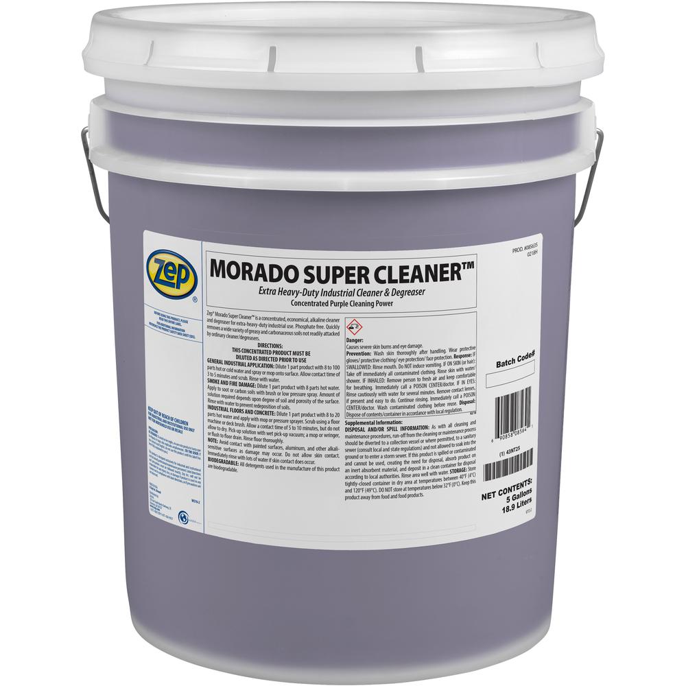 Zep Morado Super Cleaner - Concentrate Liquid - 640 fl oz (20 quart) - 1 Each - Purple, Clear. Picture 1