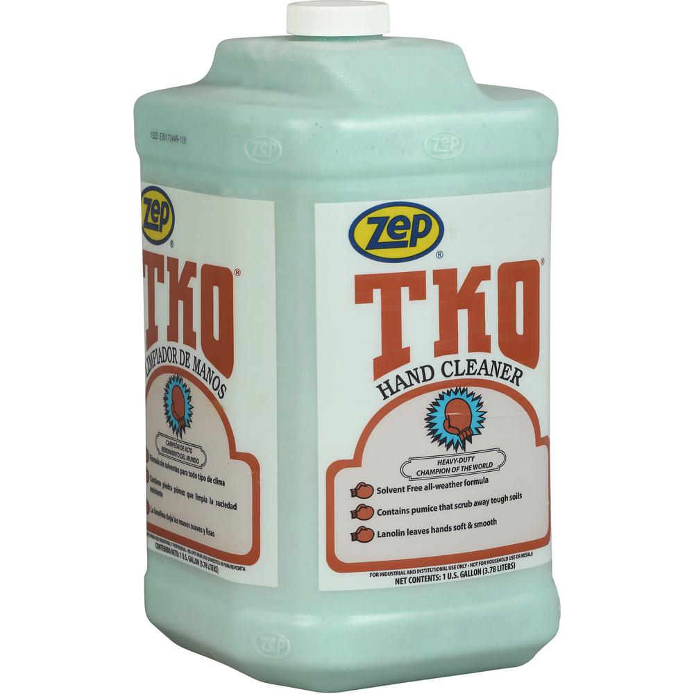 Zep TKO Hand Cleaner - Lemon Lime ScentFor - 1 gal (3.8 L) - Dirt Remover, Grime Remover, Grease Remover - Hand - Blue, Opaque - Heavy Duty, Solvent-free, Non-flammable - 1 Each. Picture 1