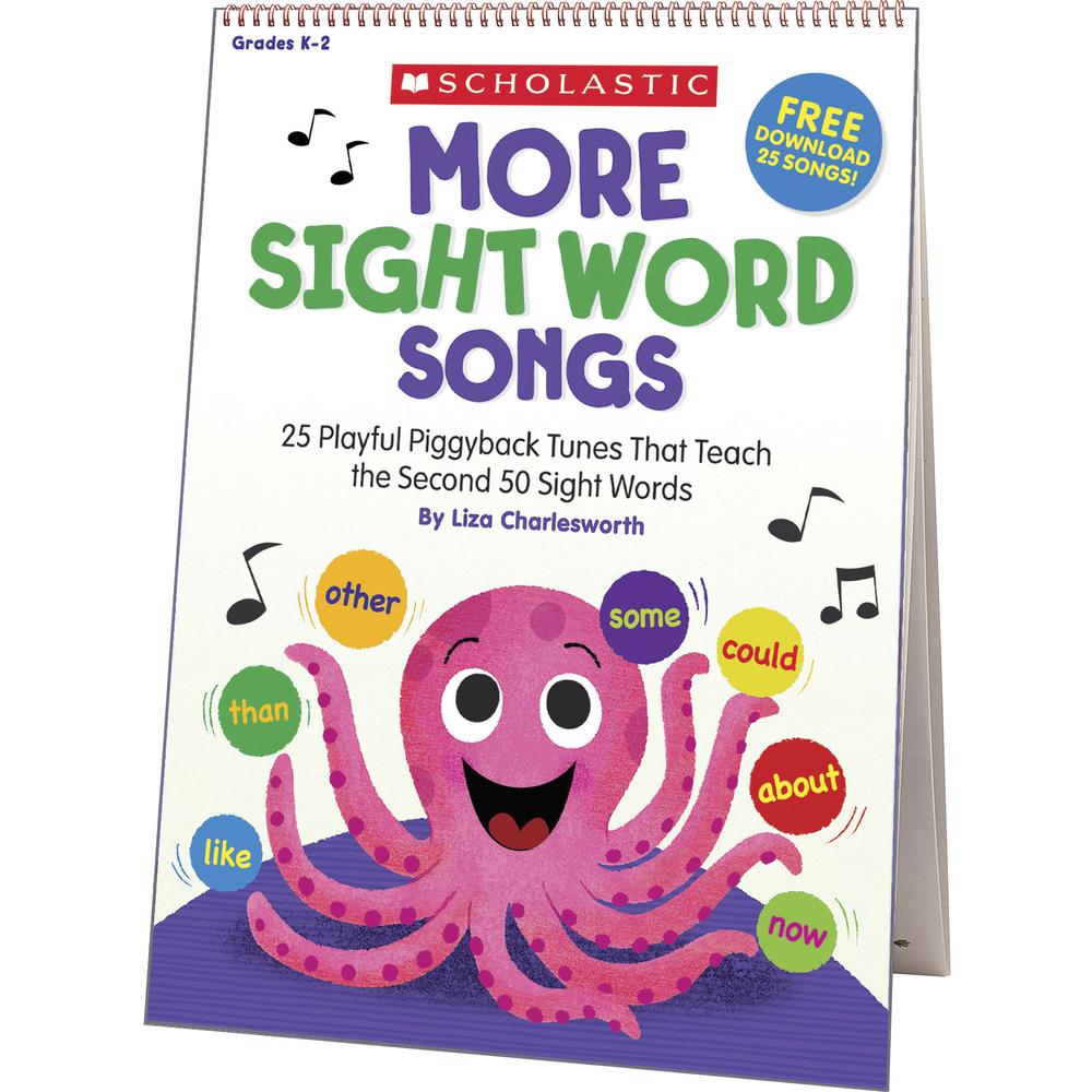 Scholastic K-2 More Sight Words Flip Chart/CD - Theme/Subject: Fun - Skill Learning: Songs, Sight Words - 1 Each. Picture 1