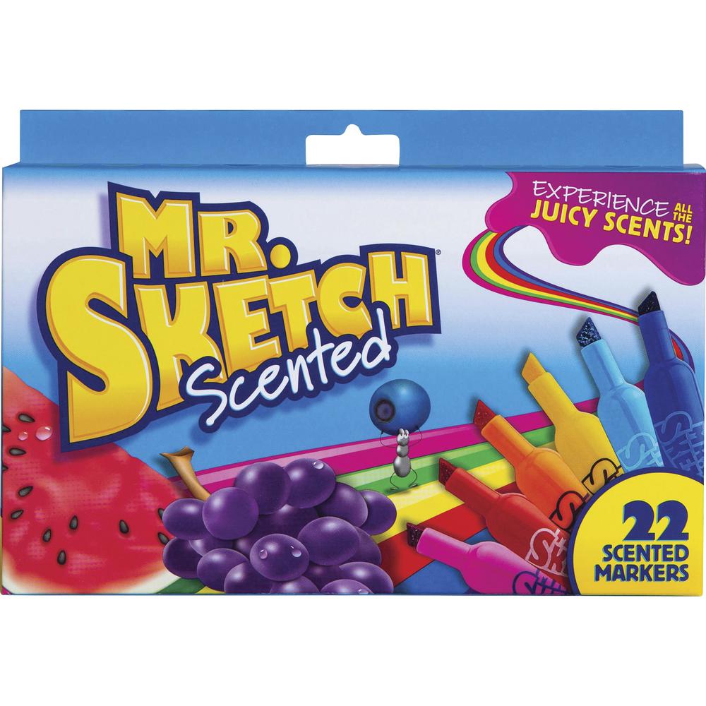 Mr. Sketch Scented Markers - Chisel Marker Point Style - Assorted - 1 Pack. Picture 1