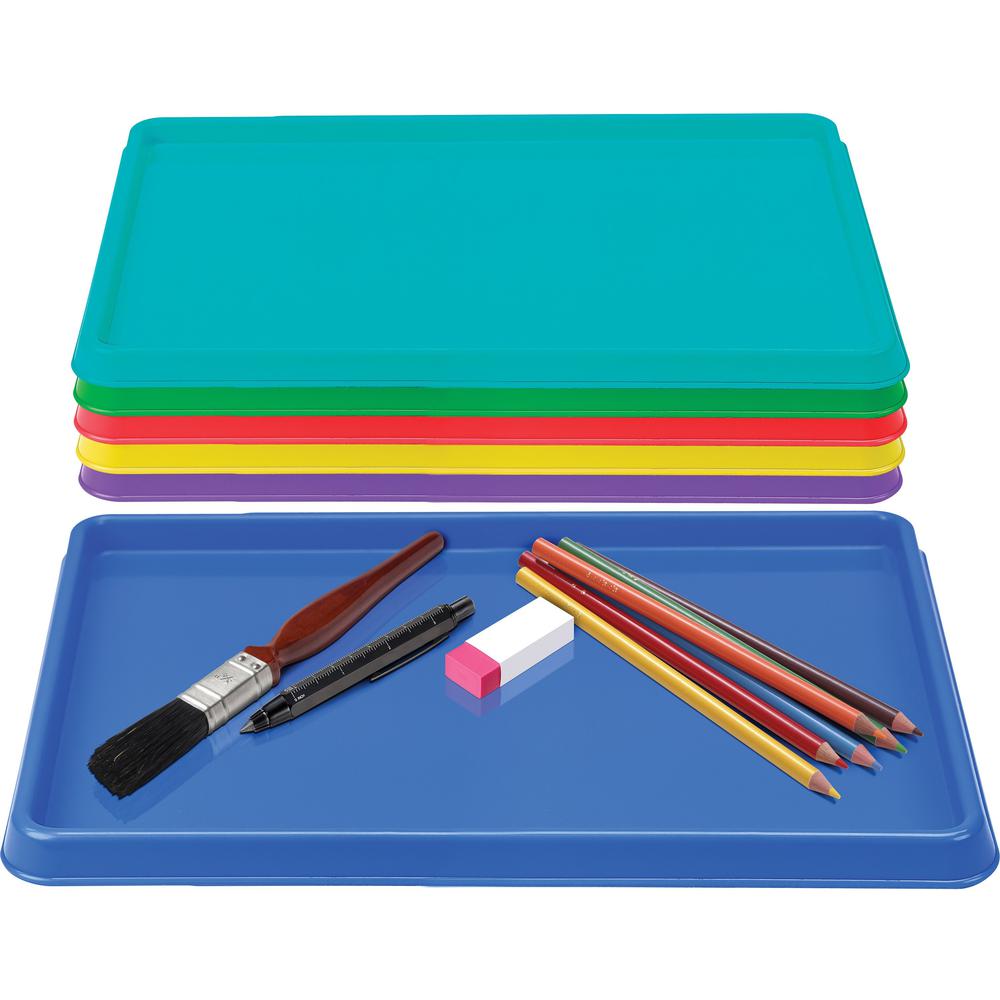Storex Sorting & Crafts Tray - Bead, Crayon, Supplies, Craft - 0.30"Height x 8.10"Width x 9.90"Length - 24 / Set - Assorted. The main picture.