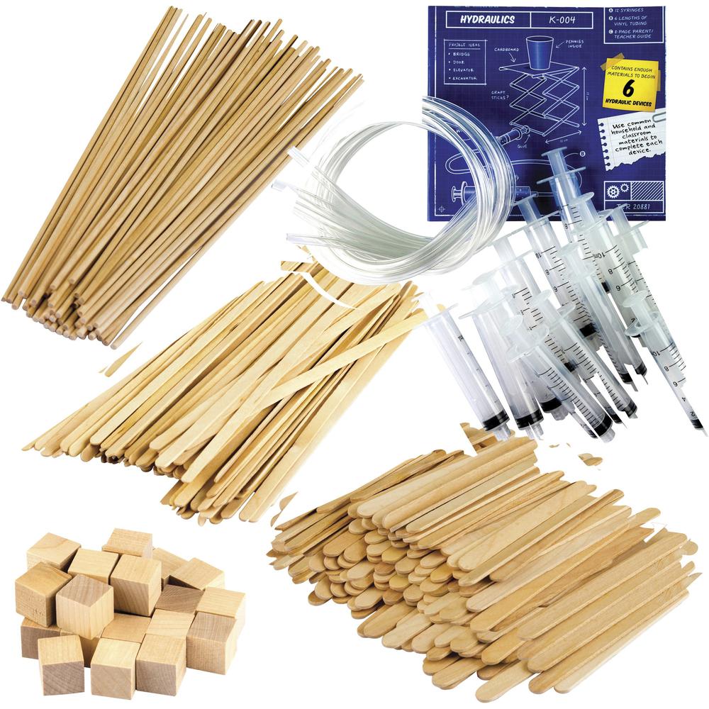 Teacher Created Resources STEM Starters Hydraulics Kit - Project, Student, Education, Craft - 4"Height x 11"Width x 13.50"Length - 1 / Kit - Multi. The main picture.