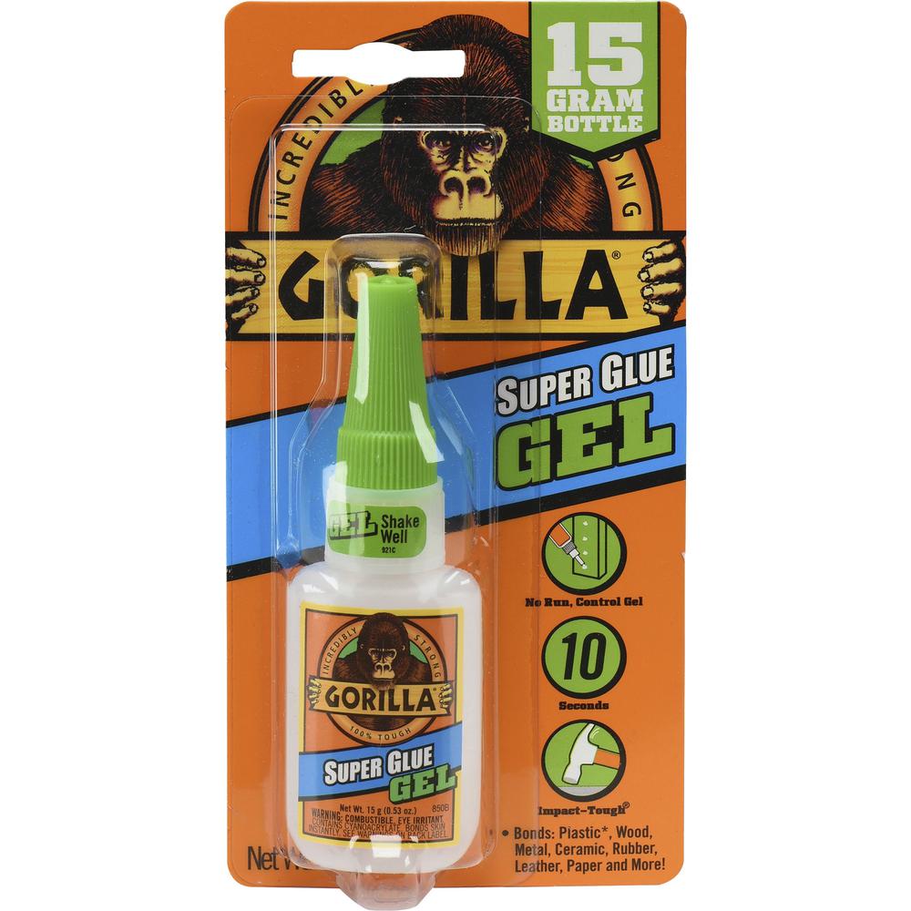 Gorilla Super Glue Gel - 0.53 oz - 1 Each - Clear. Picture 1
