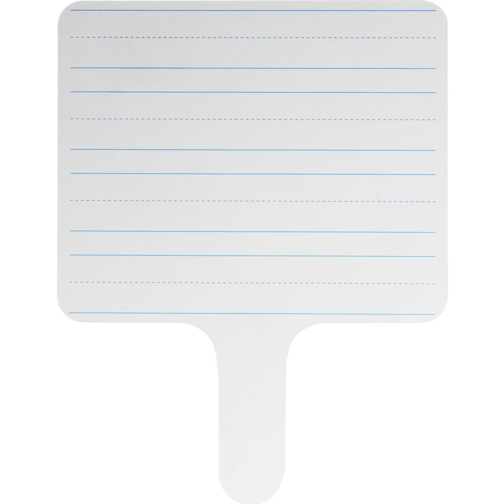 Flipside Dry Erase Paddle Class Pack - 7.8" (0.6 ft) Width x 10" (0.8 ft) Height - White Surface - Paddle - 24 / Pack. Picture 1