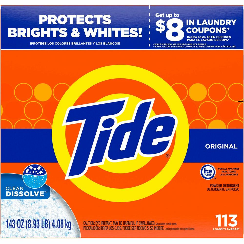 Tide Original Laundry Powder - Concentrate Powder - 143 oz (8.94 lb) - Original Scent - 2 / Carton - White. Picture 1