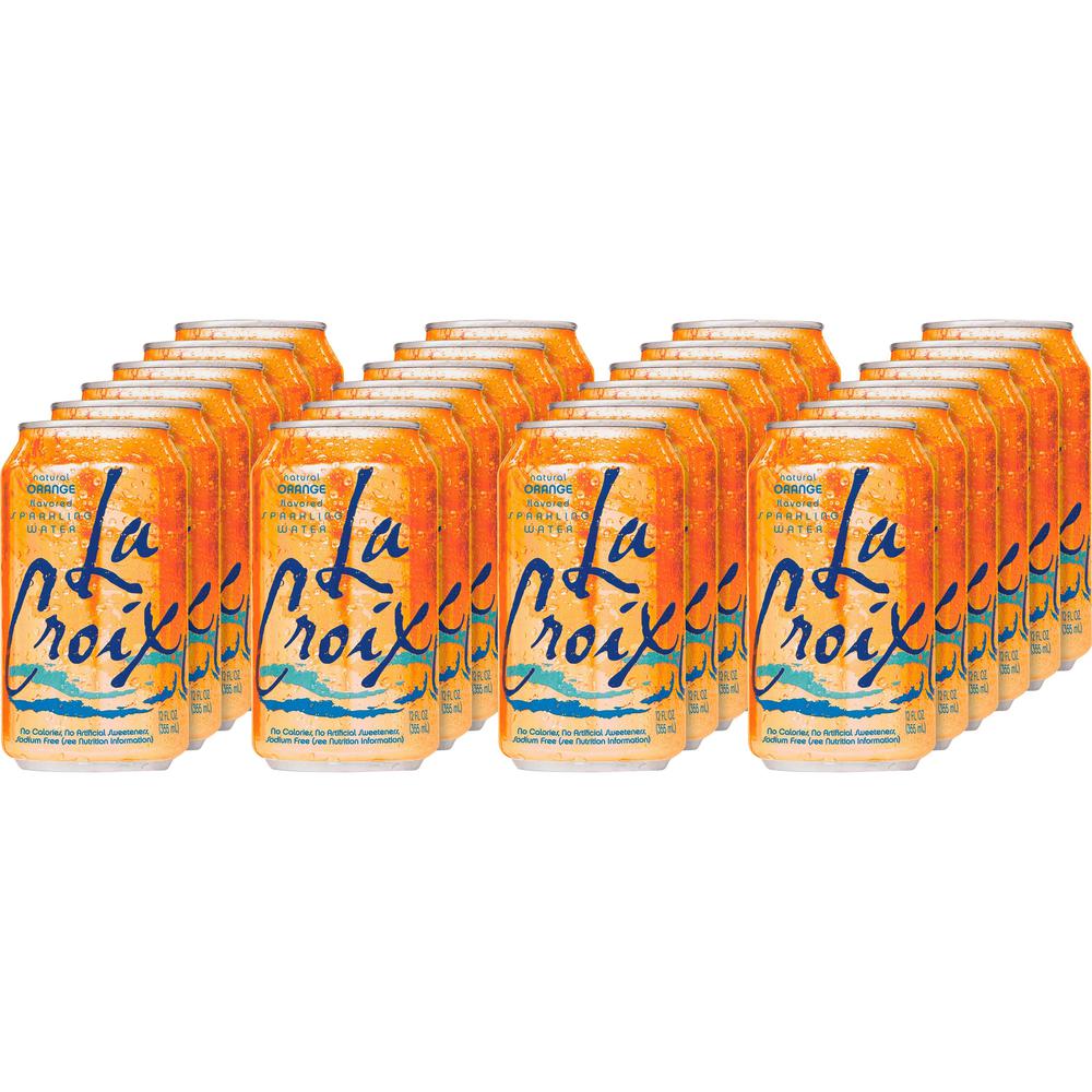 LaCroix Flavored Sparkling Water - Orange Flavor - 12 fl oz (355 mL) - 24 / Carton. Picture 1