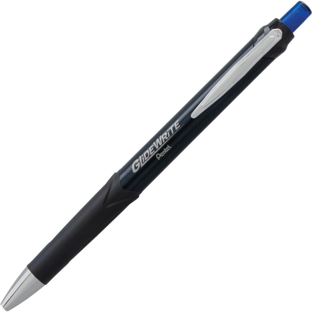 Pentel GlideWrite Signature Gel Ballpoint Pen - 1 mm Pen Point Size - Blue Gel-based Ink - 1 Dozen. Picture 1