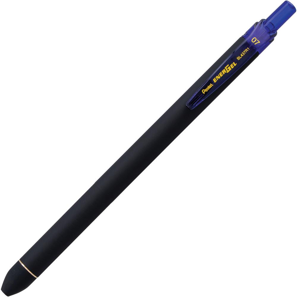 EnerGel 0.7mm Retractable Pens - 0.7 mm Pen Point Size - Retractable - Blue Liquid Gel Ink Ink - Rubberized Barrel - 1 Dozen. Picture 1