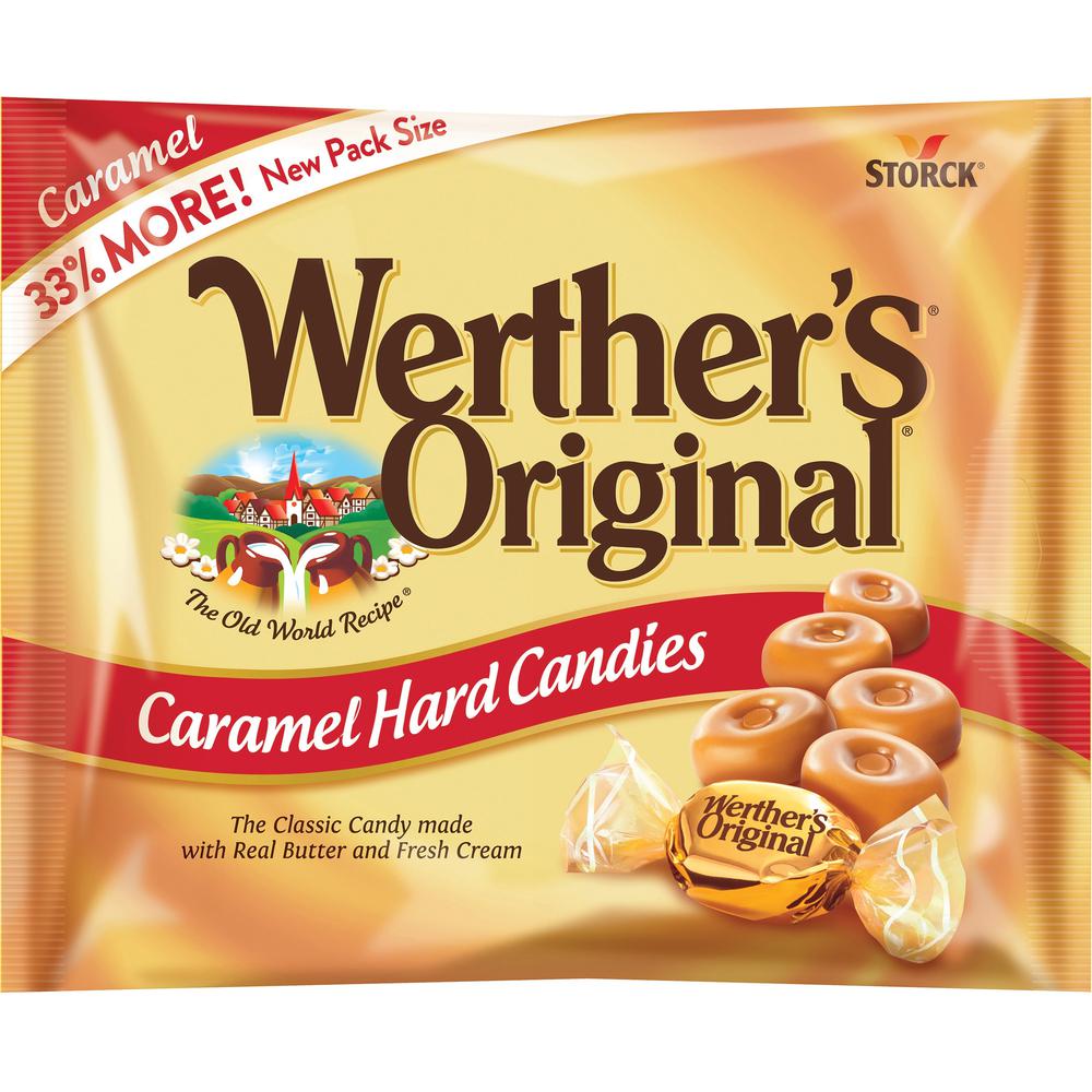 Werther's Original Hard Caramel Candies - Caramel - Individually Wrapped - 12 oz - 1 Each. Picture 1