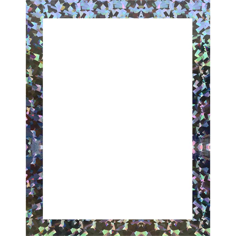 Geographics Ultra Brite Holographic Poster Board - Fun and Learning, Project, Sign, Display, Art - 28"Height x 22"Width - 25 / Carton - White, Silver. Picture 1