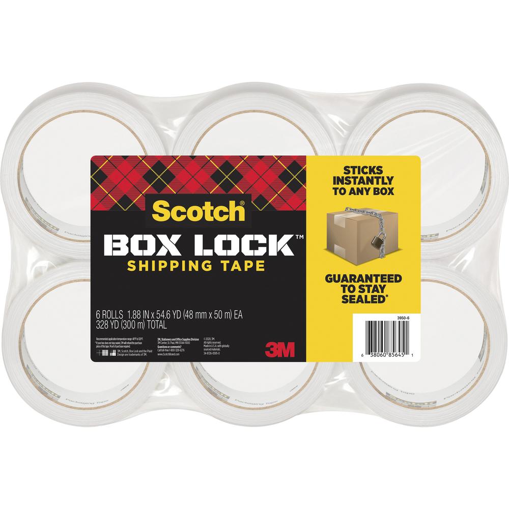 Scotch Box Lock Packaging Tape Refill - 55 yd Length x 1.88" Width - 1 / Pack - Clear. Picture 1