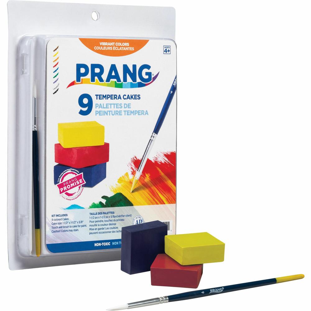 Prang Tempera Cakes Paint Kit - 9 / Set - Multicolor. Picture 1