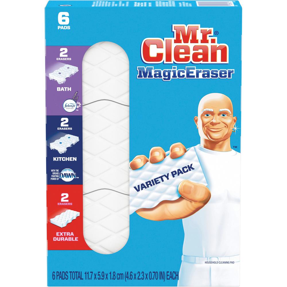 Mr. Clean Magic Eraser Variety - 6/Pack - White. Picture 1