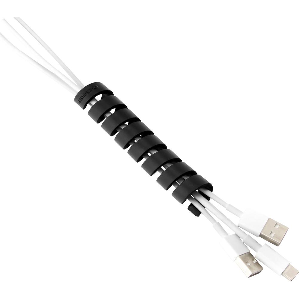 Advantus Bluelounge CableCoil - Cable Organizer - Black - 4 - 5.25" Length. Picture 1