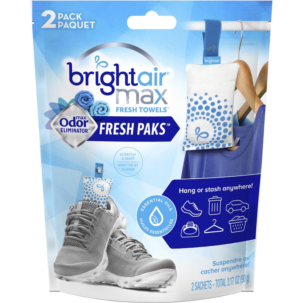 Bright Air Fresh Pak Sachets - Sachet - Fresh - 2 / Pack - Odor Neutralizer, Phthalate-free, Paraben-free, Formaldehyde-free, NPE-free, BHT Free. Picture 1