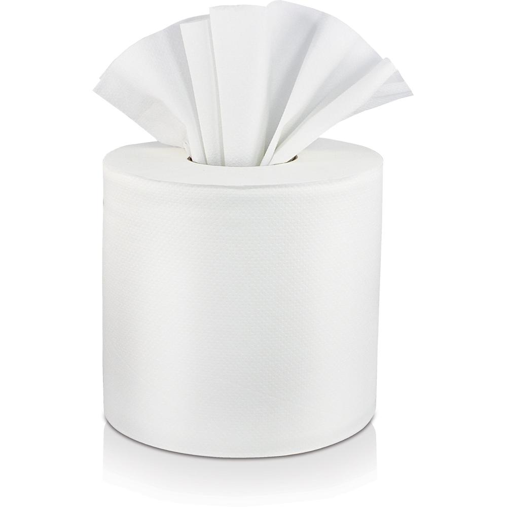 Solaris Paper Livi VPG Select Center Pull Towel - 2 Ply - 7.40" x 10.90" - White - 6 Rolls Per Container - 660 Per - 1 / Carton. Picture 1