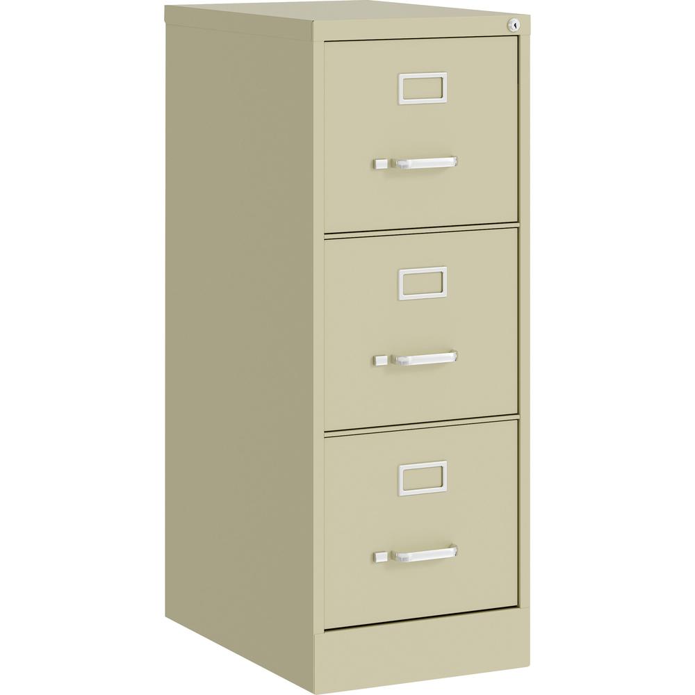 Lorell Fortress Series 22" Commercial-Grade Vertical File Cabinet - 15" x 22" x 40.2" - 3 x Drawer(s) for File - Letter - Vertical - Ball-bearing Suspension, Removable Lock, Pull Handle, Wire Manageme. Picture 1