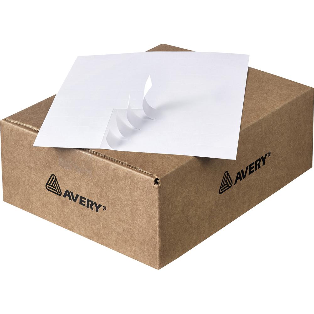 Avery&reg; Address Label - 3 2/5" Height x 9" Width x 11 1/5" Length - Permanent Adhesive - Rectangle - Matte White - Paper - 33 / Sheet - 500 Total Sheets - 16500 Total Label(s) - 1 / Carton. Picture 1