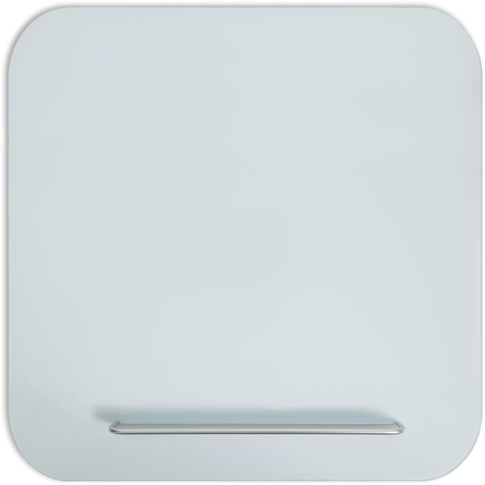U Brands Magnetic White Glass Dry-Erase Board, 35" X 35" - 35" (3 ft) Width x 35" (3 ft) Height - White Tempered Glass Surface - Square - Horizontal/Vertical - 1 Each. Picture 1