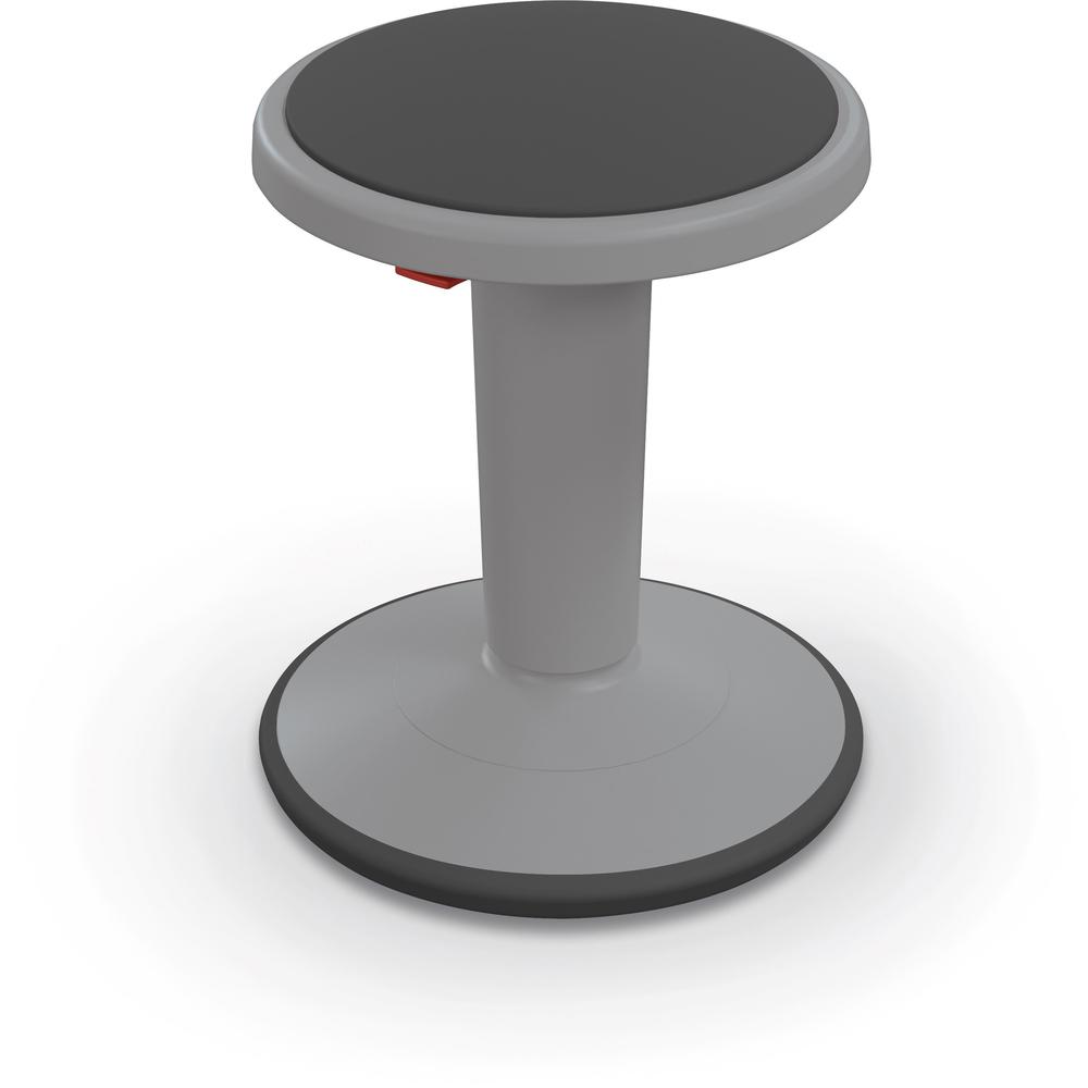 Balt Hierarchy Grow Stool - Gray Polypropylene, Thermoplastic Elastomer (TPE) Seat - Cool Gray Polypropylene Frame - Rounded Base - 1 Each. Picture 1