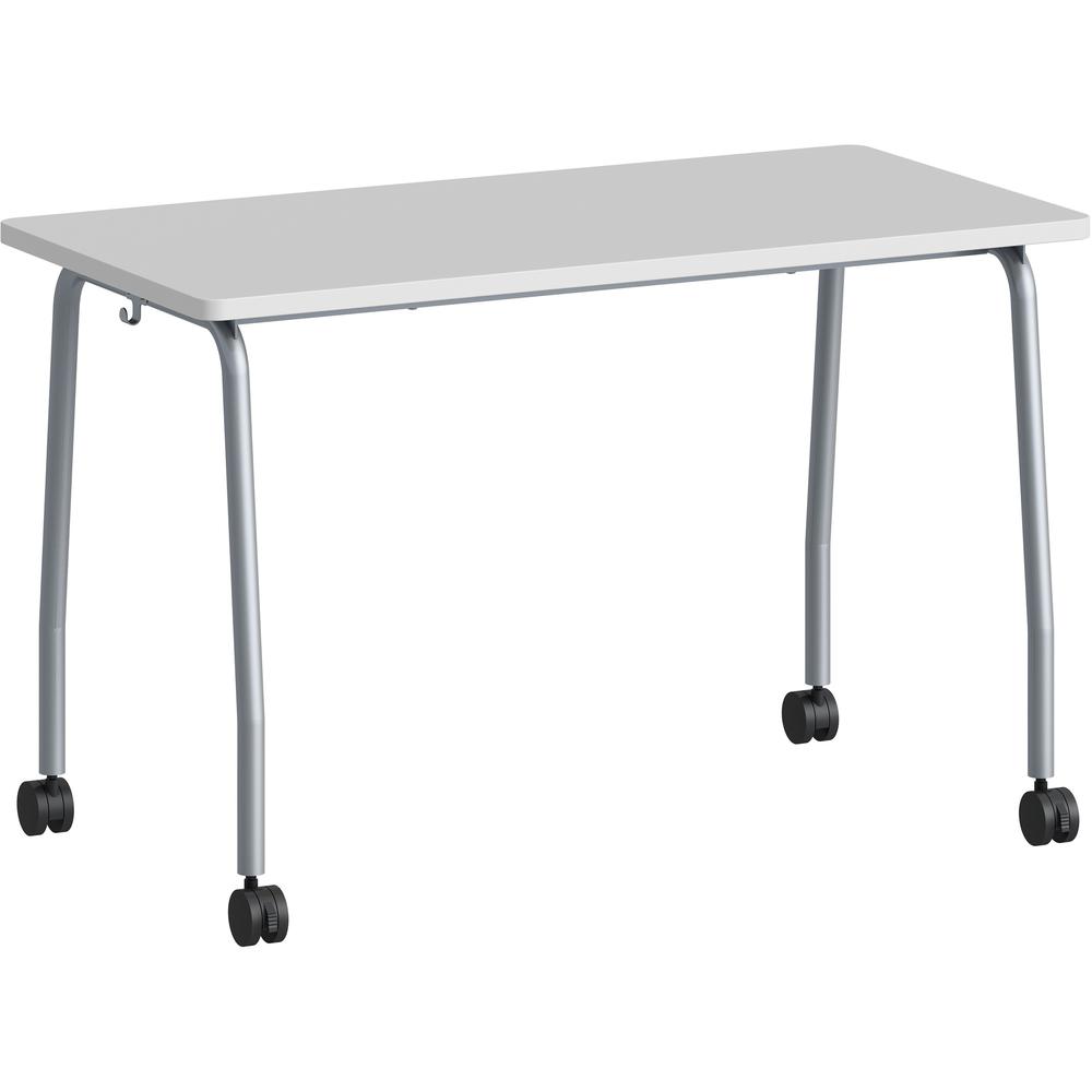 Lorell Training Table - Laminated Top - 300 lb Capacity - 29.50" Table Top Length x 23.63" Table Top Width x 1" Table Top Thickness - 47.25" HeightAssembly Required - Gray - Particleboard Top Material. Picture 1