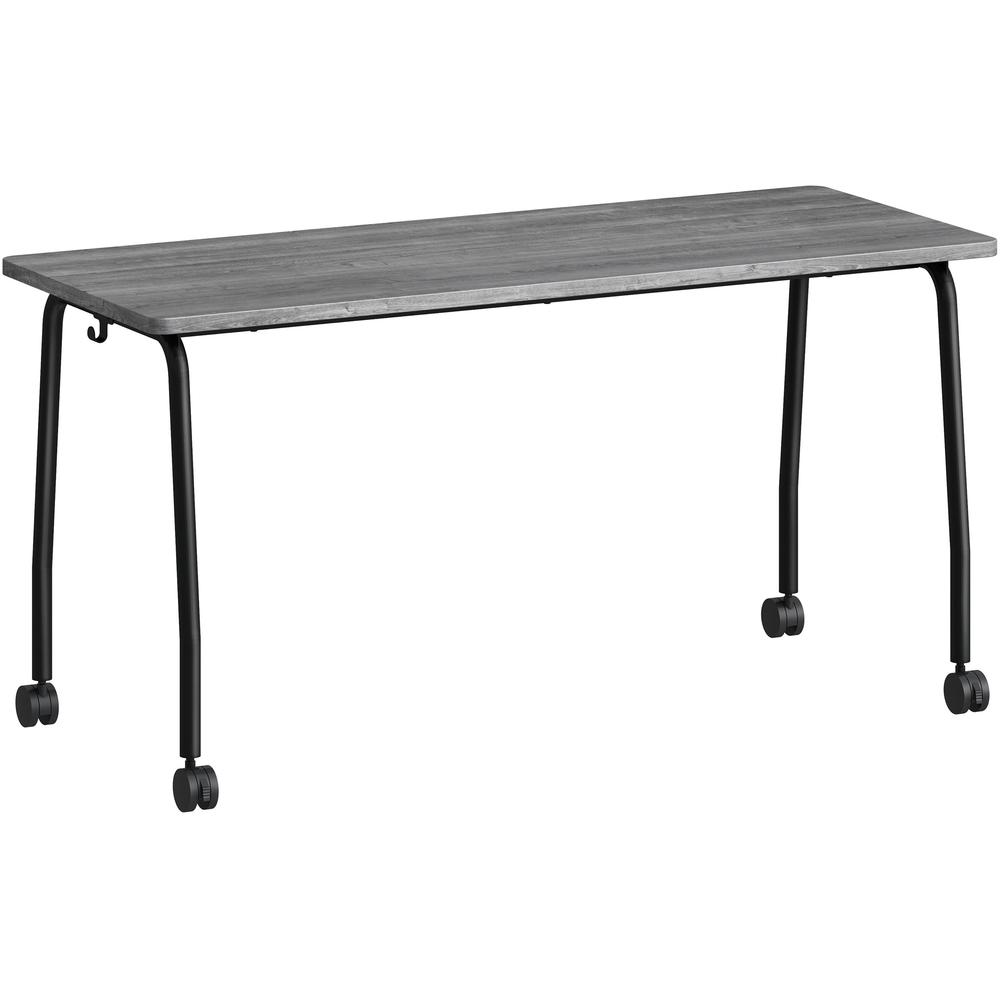Lorell Training Table - Laminated Top - 300 lb Capacity - 29.50" Table Top Length x 23.63" Table Top Width x 1" Table Top Thickness - 59" HeightAssembly Required - Weathered Charcoal - Particleboard T. Picture 1