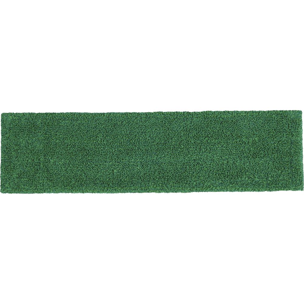 Rubbermaid Commercial Adaptable Flat Mop Microfiber Pad - 19.5" Length x 5.5" Depth - MicroFiber - Green - 12 / Carton. Picture 1