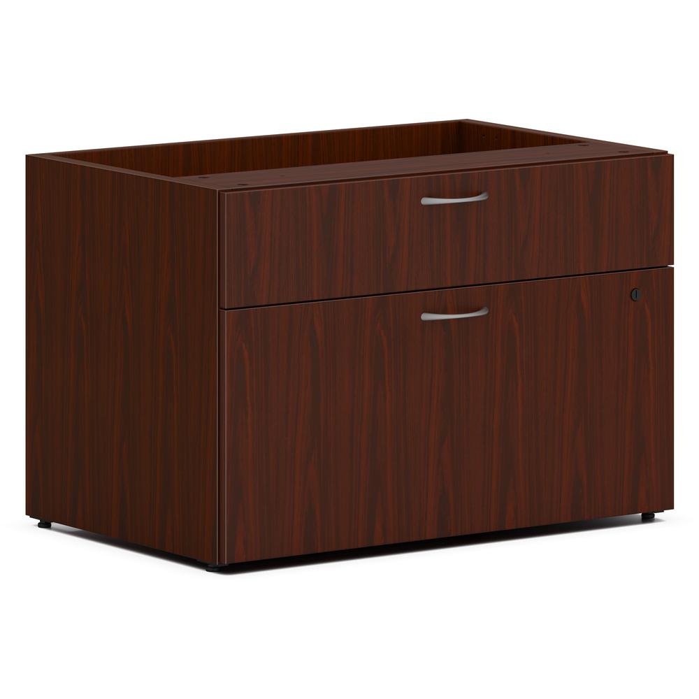 HON Mod Low Personal Credenza | 2 Drawers | 30"W | Traditional Mahogany Finish - 30" x 20"21" - 2 x Storage, File Drawer(s) - Finish: Traditional Mahogany. Picture 1
