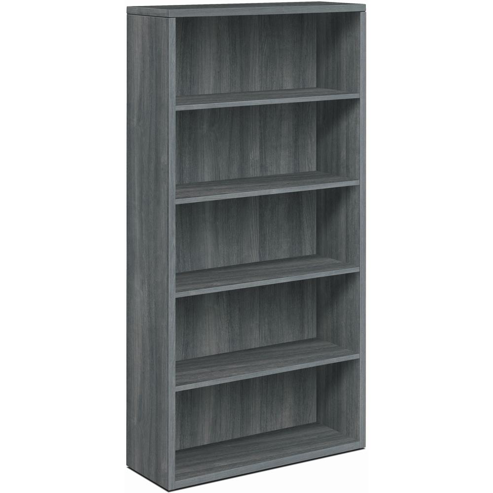 HON 10500 Bookcase - 36" x 13.1"71" - 5 Shelve(s) - Material: Laminate - Finish: Sterling Ash - Leveling Glide. Picture 1