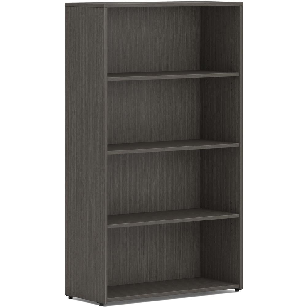 HON Mod HLPLBC3013B4 Book Case - 30" x 13"53" - 4 Shelve(s) - 2 Adjustable Shelf(ves) - Finish: Slate Teak - Adjustable Shelf, Durable, Laminated, Scratch Resistant, Spill Resistant, Stain Resistant. Picture 1