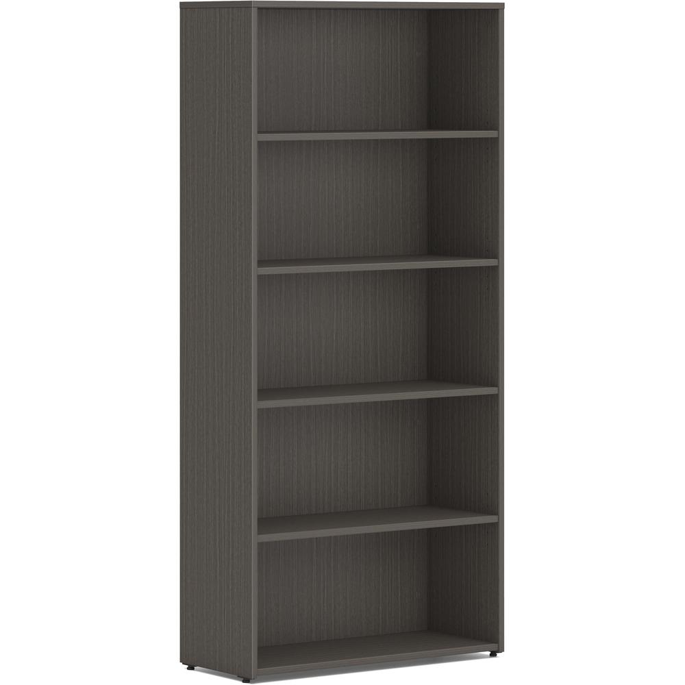HON Mod HLPLBC3013B5 Book Case - 30" x 13"65" - 5 Shelve(s) - 3 Adjustable Shelf(ves) - Finish: Slate Teak - Adjustable Shelf, Durable, Laminated, Scratch Resistant, Spill Resistant, Stain Resistant. Picture 1