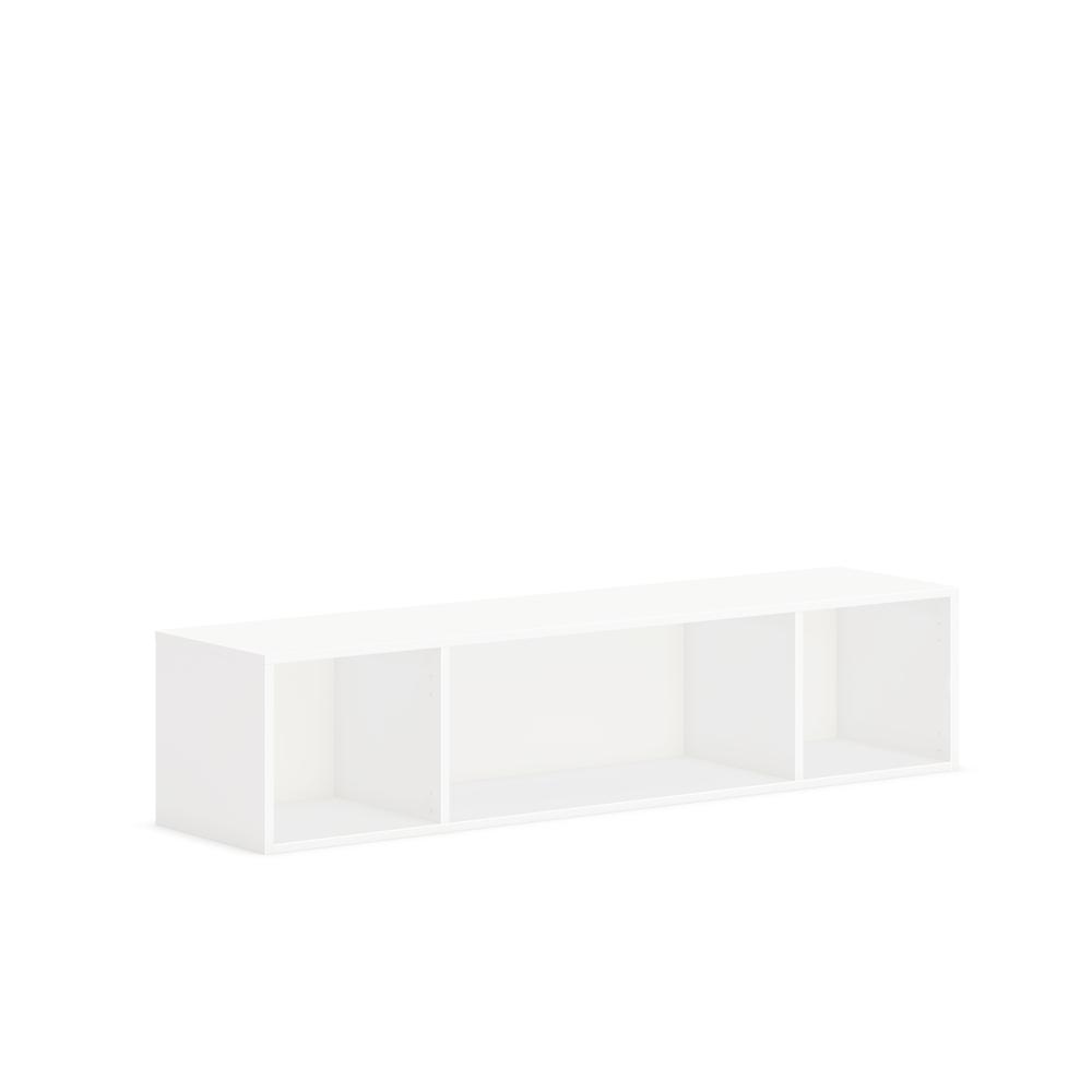 HON Mod Wall Mounted Storage | Open | 60"W | Simply White Finish - 60" x 14"39.8" - Finish: Simply White. Picture 1